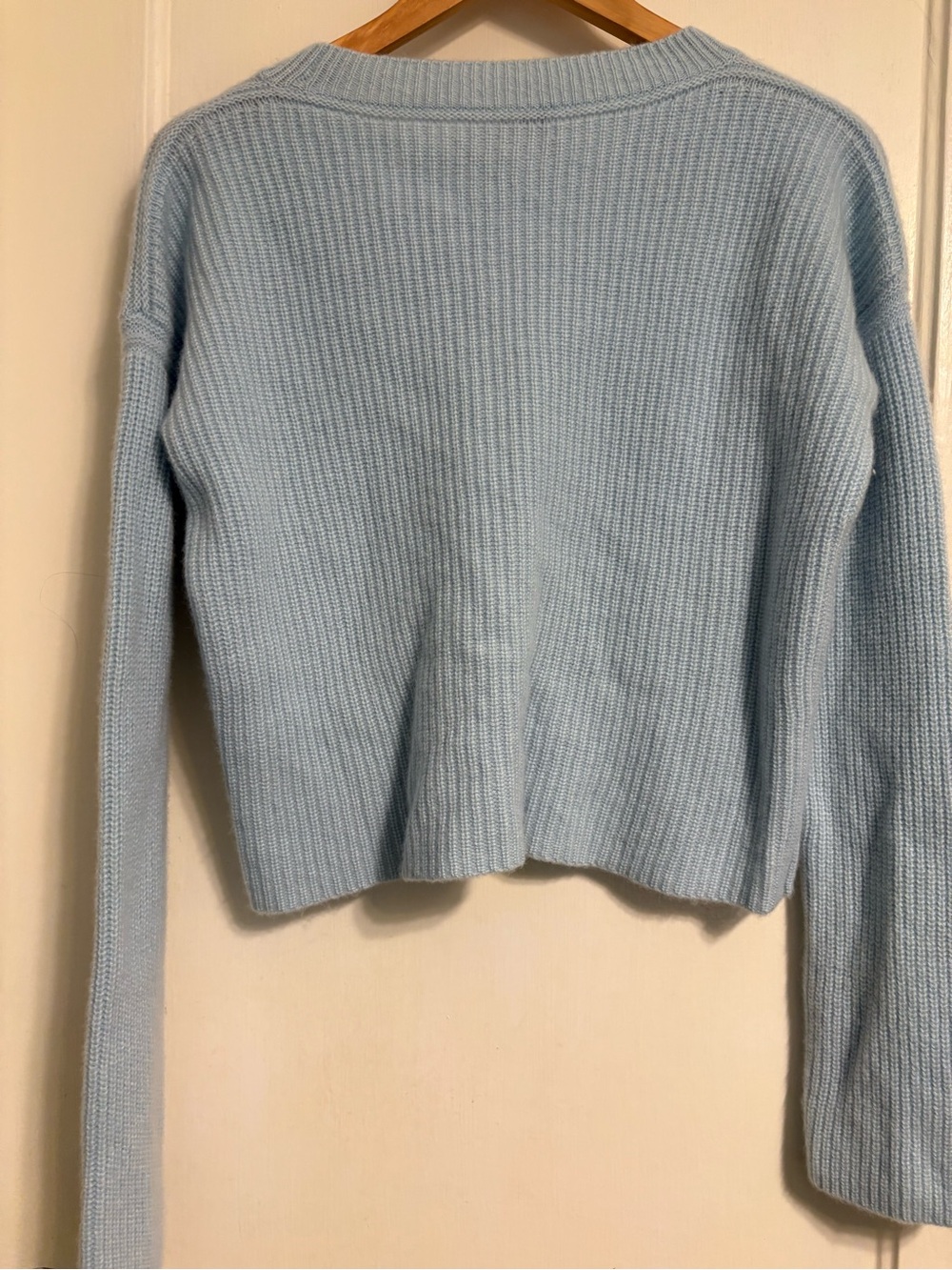 La Ligne Mini Toujours Light Blue Ribbed Crewneck Sweater -XS - Picture 4 of 6